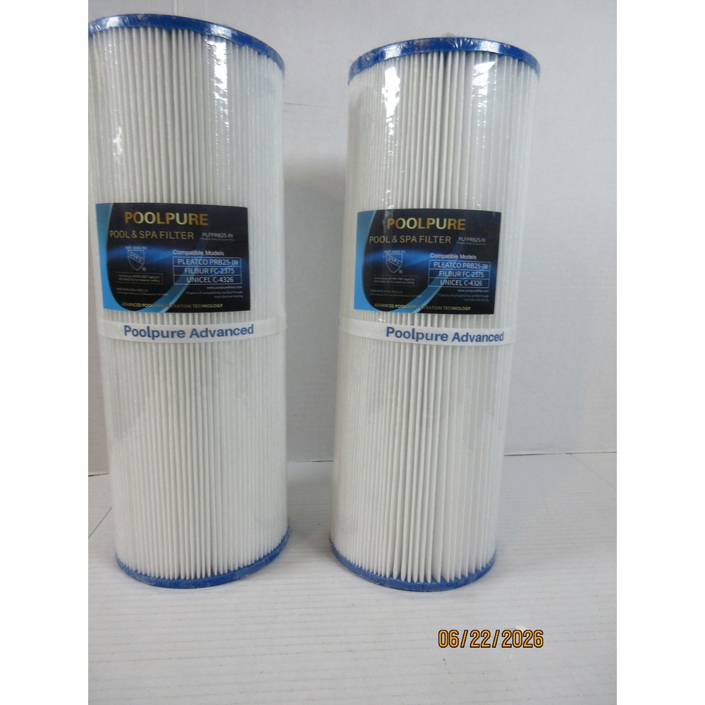 Poolpure Advanced Pool Spa Filter 2pk PLFPRB25-IN PRB25-IN FC-2375 C-4326 NEW